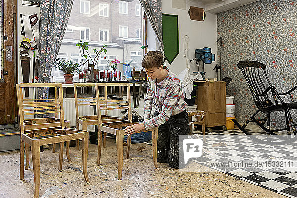 Carpenter sanding chair