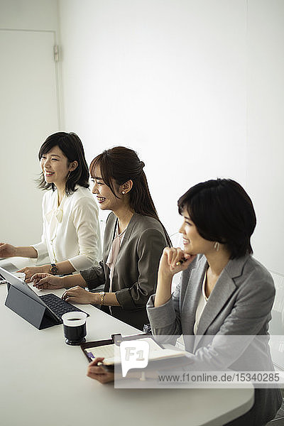 Japanese businesswomen in the office