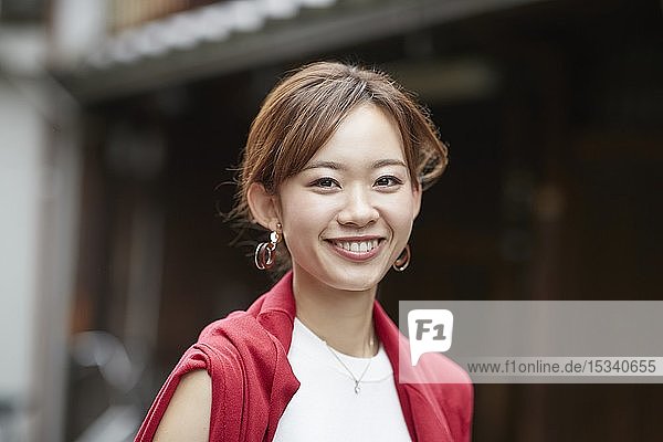 Young Japanese woman visiting Nara