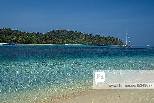 Turquoise color of the Andaman Sea  Thailand  Southeast Asia  Asia