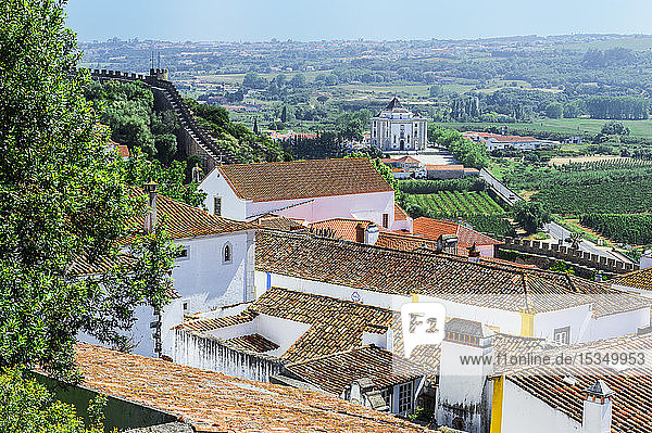 Mittelalterliche Stadt Obidos  Bezirk Leiria  Estremadura  Portugal  Europa