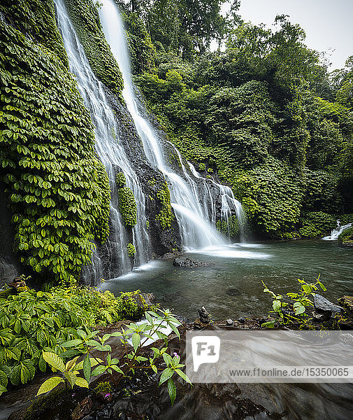 Banyumala Twin Waterfalls  Wanagiri  Buleleng  Bali  Indonesien  Südostasien  Asien