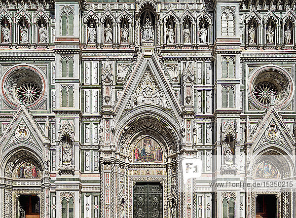 Santa Maria del Fiore Cathedral  detailed view  Florence  UNESCO World Heritage Site  Tuscany  Italy  Europe