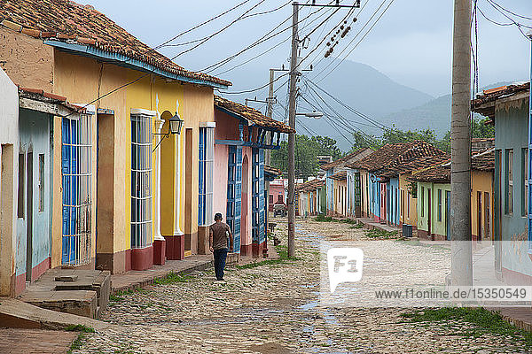 Street scene  Trinidad  Cuba  West Indies  Caribbean  Central America