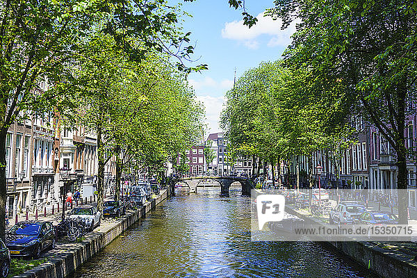 Leidsegracht canal Amsterdam North Holland The Netherlands Europe