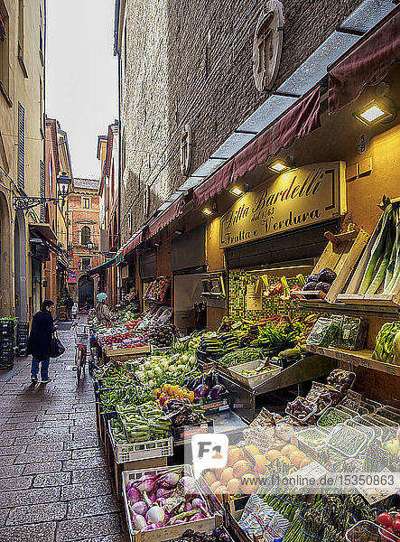 Lebensmittelmarkt  Bologna  Emilia-Romagna  Italien  Europa