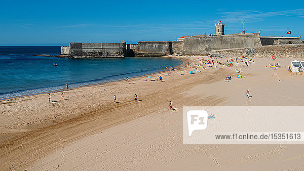 Torre Beach in Carcavelos Lisbon region Costa Verde Portuguese Riviera Portugal Europe