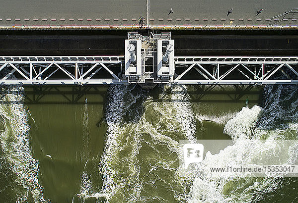 Oosterschelde flood barrier, Vrouwenpolder, Zeeland, Netherlands