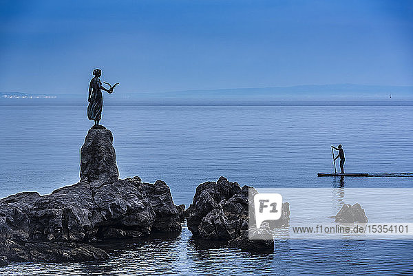 Maiden with the Seagull statue; Opatija  Primorje-Gorski Kotar County  Croatia