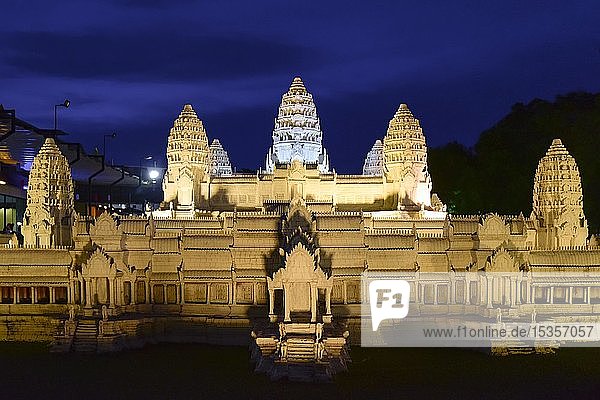Angkor Wat in Mini Siam  Pattaya  Thailand  Asien