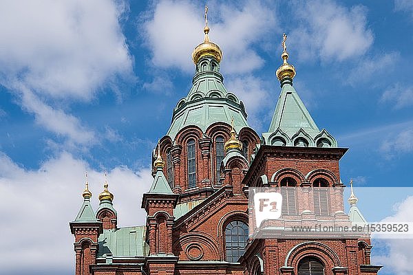 Orthodoxe Uspenski-Kathedrale  Backsteinbau  Helsinki  Finnland  Europa