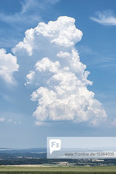 Cumulonimbuswolken  Gewitterwolken  Landkreis Konstanz  Baden-Württemberg  Deutschland  Europa