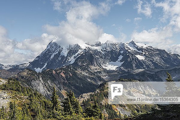 Mt. Shuksan with snow and glacier  Mt. Baker-Snoqualmie National Forest  Washington  USA  North America