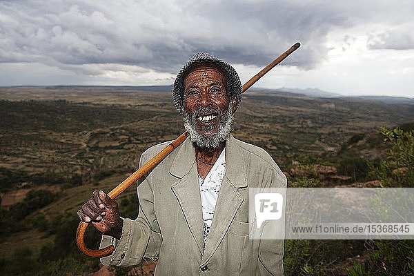 Local guide  at Wukros  Tigray  Ethiopia  Africa