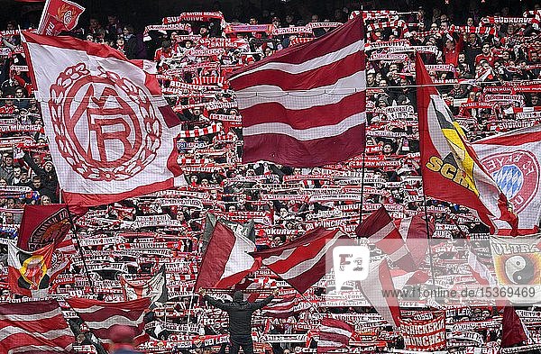 Fanblock Südkurve FC Bayern München FCB Allianz Arena München Bayern Deutschland Europa