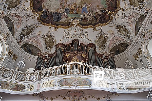 Orgelempore mit Orgel von Johann Philipp Stumm Augustinerkirche Seminarkirche der Diözese Mainz Mainz Rheinland-Pfalz Deutschland Europa