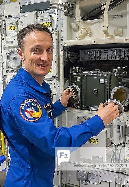 Matthias Maurer  Astronaut  at SpaceShip EAC  Biolab Training Facility  Training Center for Astronauts  Cologne  Germany  Europe