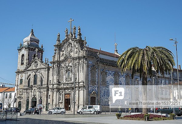 Kirche Igreja da Ordem Terceira de Nossa Senhora do Carmo Platz Placa Carlos Alberto Porto Portugal Europa