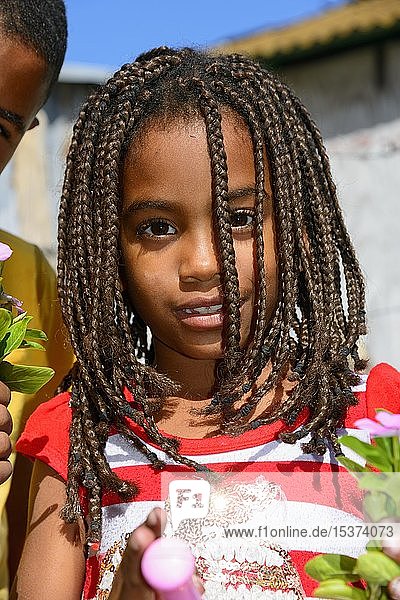 Kleines Mädchen  Insel Isla Saona  Dominikanische Republik  Mittelamerika