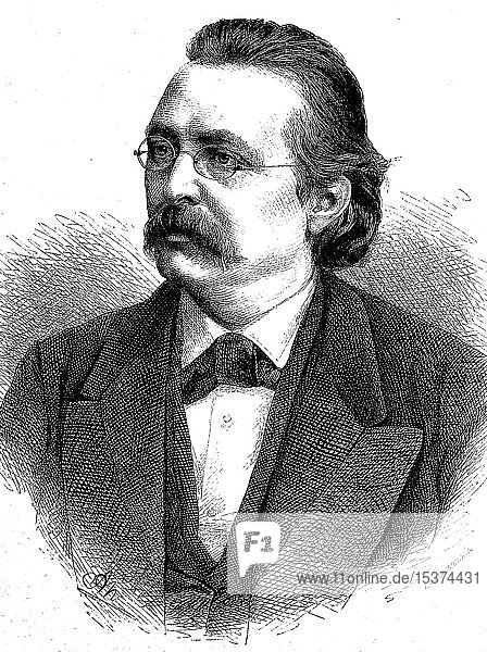 Carl Franz Edmund Kretschmer  1830-1908  ein deutscher Organist und Komponist  historische Abbildung  1880  Deutschland  Europa