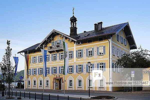 Town hall in Tegernsee Upper Bavaria Bavaria Germany Europe
