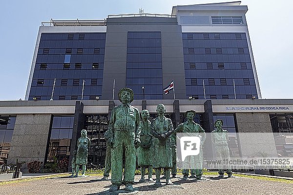 Figures Los Presentes by Fernando Calvo  Monument of Costa Rican Workers in front of the Central Bank  Banco Central de Costa Rica  San Jose  Province of San Jose  Valle Central Region  Costa Rica  Central America