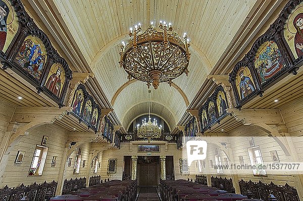 Innenraum Rumänisch-Orthodoxe Kirchengemeinde Parohia Buna Vestire München Oberbayern Bayern Deutschland Europa