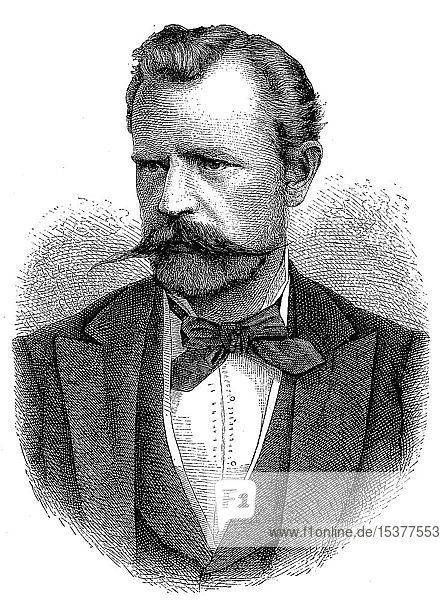 Carl Humann  Karl  1839-1896  deutscher Ingenieur  Architekt und Archäologe  historische Illustration  1880  Deutschland  Europa