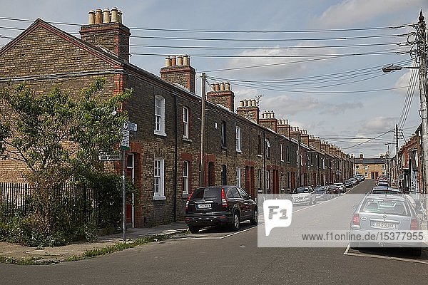 Traditionelle Wohnsiedlung Backsteinhäuser Dublin Irland Europa