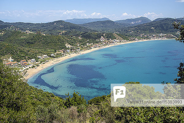 Panoramablick auf das Meer bei Korfu  Griechenland