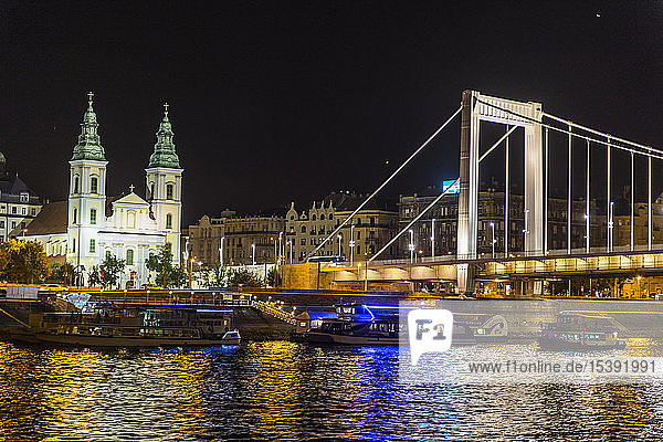 Hungary  Budapest  city view by night
