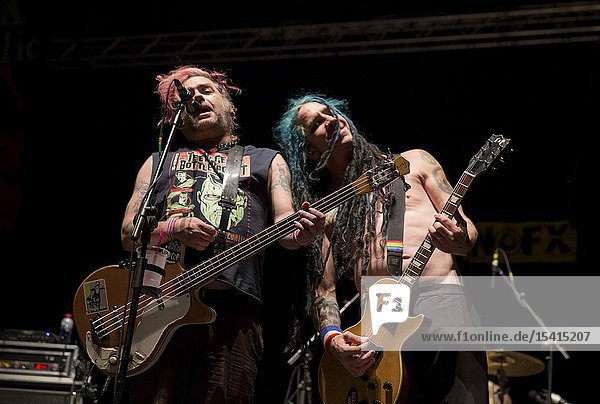 Madrid  Spain- May 14:Fat Mike and Eric Melvin from NOFX punk-rock band performs in concert at Wizink center on may 14 2019 in Madrid  Spain (Photo by: Angel Manzano)