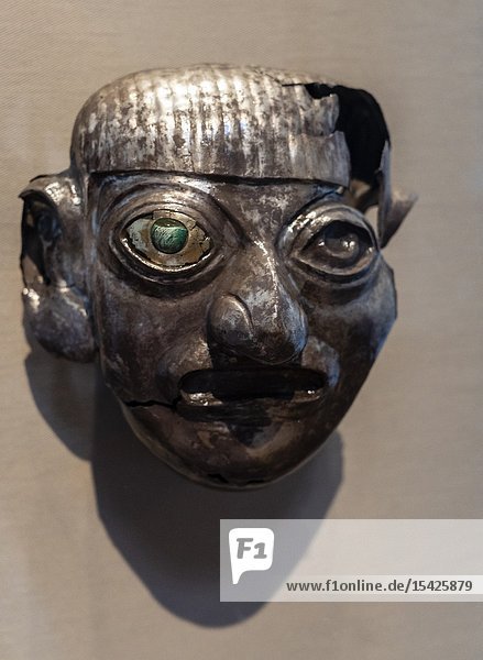Peruvian Pre-Columbian Metallurgy Moche culture ( 100 to 700 AC). Lima Art Museum Lima Peru.