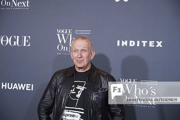Jean Paul Gaultier attends 'Vogue Who's On Next' Madrid Photocall at Gran Maestre Theatre on May 23 2019 in Madrid Spain