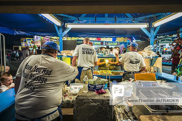 USA New England Massachusetts Cape Ann Gloucester Saint Peters Fiesta Traditional Italian Fishing Community Festival carnival food Italian Sausage stand NR.