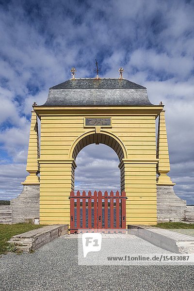 Canada Nova Scotia Louisbourg Fortress of Louisbourg National Historic Park The Frederic Gate.