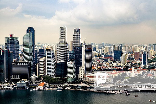 The Singapore Skyline Singapore South East Asia.