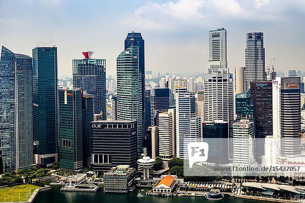The Singapore Skyline Singapore South East Asia.