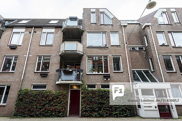 Tilburg Netherlands. Project apartment building facade down town Tuinstraat.
