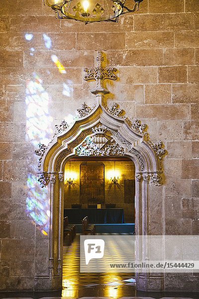 La Lonja de la Seda. Silk market. World Heritage Site by UNESCO. 16th century. Valencia. Comunidad Valenciana. Spain.