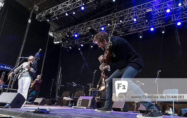 Madrid  Spain-June 25: Carlos Nunez and Jon Pilatzke from The Chieftains perform in concert at Noches del Botanico festival on june 25  2019 in Madrid  Spain (Photo by: Angel Manzano)