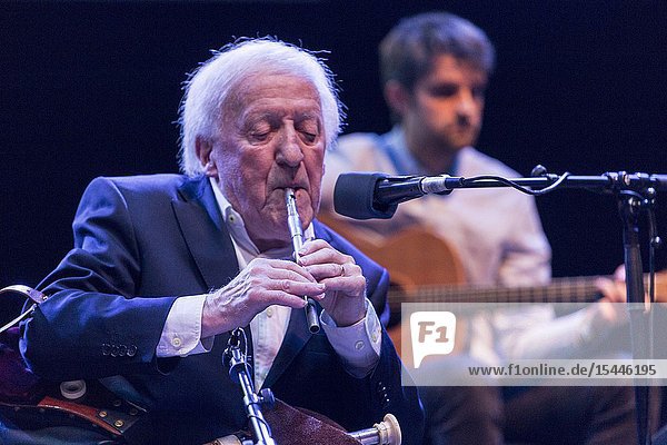 Madrid  Spain-June 25: Paddy Moloney from The Chieftains perform in concert at Noches del Botanico festival on june 25  2019 in Madrid  Spain (Photo by: Angel Manzano)