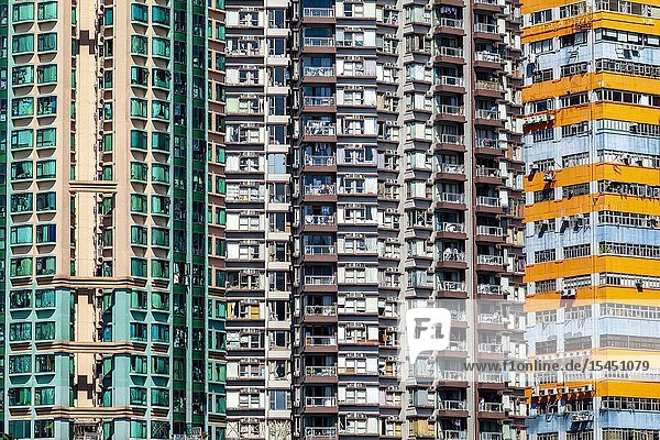 Apartment Blocks Aberdeen Hong Kong China.