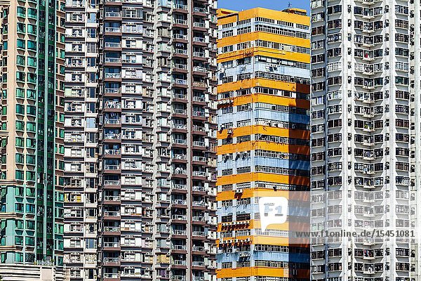 Apartment Blocks Aberdeen Hong Kong China.