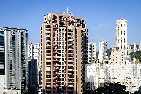 A View Of The Hong Kong Skyline From Victoria Peak  Hong Kong  China.