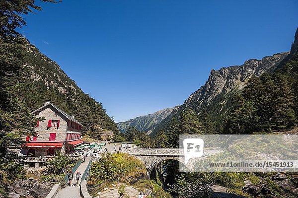 Pont d'Espagne Refuge-Restaurant Pyrenees national Park (Hautes-Pyrénées Department Nouvelle-Aquitaine Region France)