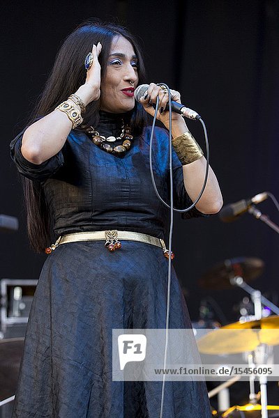 Madrid,  Spain-July 3: Hindi Zahra performs at Noches del Botanico festival on july 3,  2018 in Madrid,  Spain (Photo by Angel Manzano)