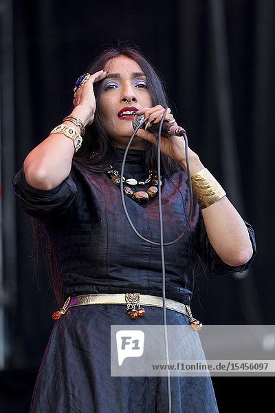 Madrid  Spain-July 3: Hindi Zahra performs at Noches del Botanico festival on july 3  2018 in Madrid  Spain (Photo by Angel Manzano)