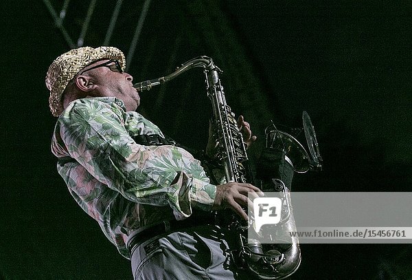 Madrid  Spain-July 4: Lee Thompson from Madness performs on stage during Noches del Botanico festival on july 4  2018 in Madrid  Spain (Photo by Angel Manzano)