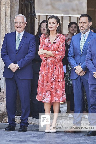 Queen Letizia of Spain attends Closing of the 2nd Seminar on Patrimonial Education in the School at International Center for the Research of the Spanish Language on July 5 2019 in San Millan de la Cogolla Spain